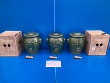 Vinaigrier en Grès Vert Garrigue 4,7L Digoin + ROBINET BOIS NEUF 2 -ème choix