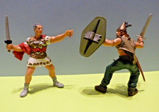 Figurines anciennes PVC : SCHLEICH * PAPO * PLASTOY * BULLY - Gaulois et César