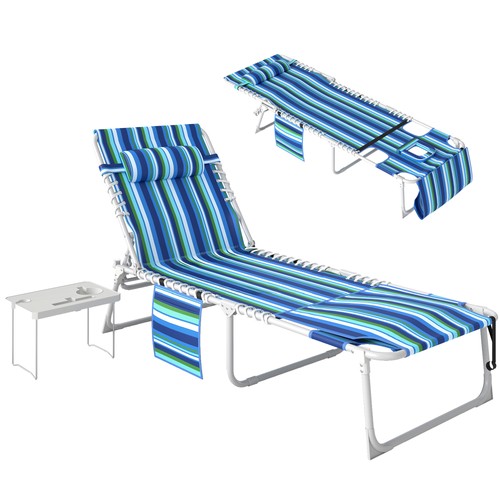 Folding tanning chaise lounge - chaise,