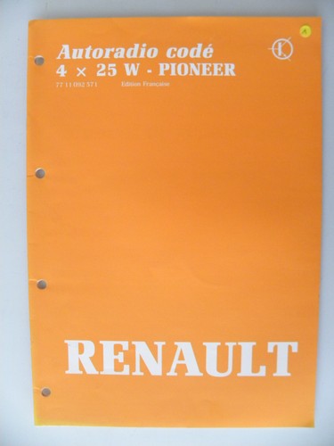 Manuel atelier renault - manuel, d'atelier