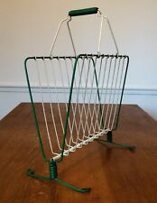 porte revues vintage métal vert et blanc cassé années 50