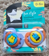 Lot de 2 Tétines Bébé Sans BPA Sucettes Très joli Design d'Animaux et Colorés 