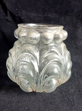 Tulipe / globe en verre moulé