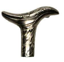 Ancien petit POMMEAU de CANNE en argent