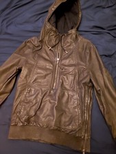 AllSaints Zone Leather Hoodie / jacket