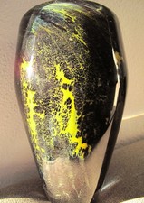 Vase verre soufflé signé