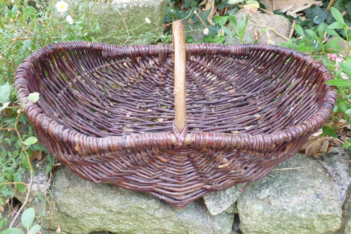 Ancien panier oval osier - panier, en