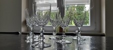 6 ANCIENS VERRES A PIED EN CRISTAL ST LOUIS MODELE MASSENET Ht 13,3 cm