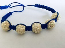 bracelet bresilien Perles Nacrees Scintillantes Neuf Idéal Cadeau Noël