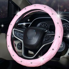 Housse de Volant Antidérapant PU Cuir Rose Accessoires Brillant Haute Qualité