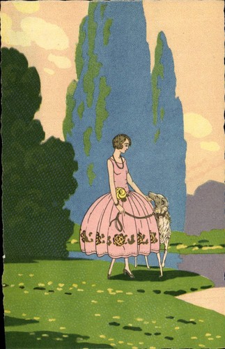 Femme robe rose avec - en,