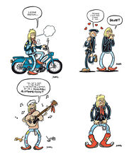 Lot de 4 cartes RENAUD par Ivars, format A5, 350 gr, papier glacé, sous blister.