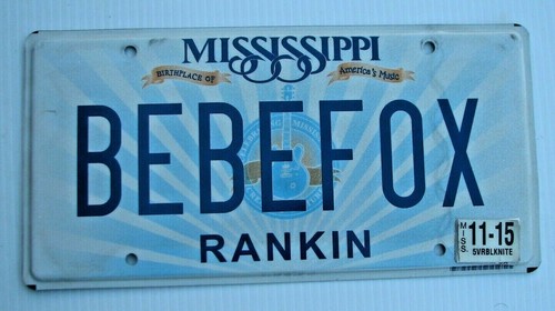 Mississippi vanity license - vanity,