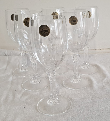 Verres eau cristal - 6, à