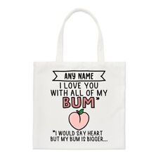 Personnalisé I Love You Avec Tout Mon Banane Standard Sac Valentines Joke Cabas