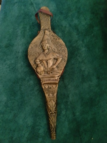 Ancien soufflet cheminée - ancien,