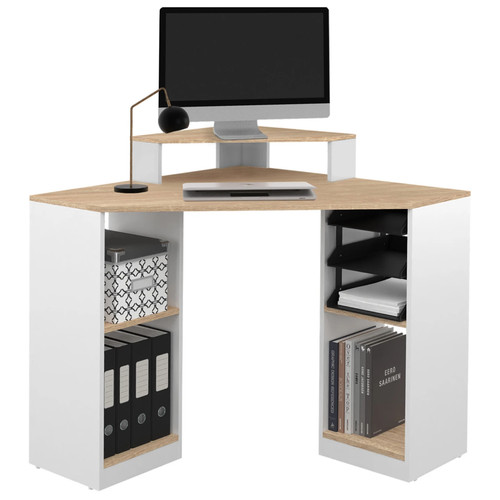 Bureau angle harry blanc et - blanc,