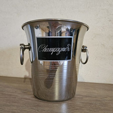 SEAU A CHAMPAGNE GUY DEGRENNE 'CHAMPAGNER' ACIER INOXYDABLE ANNÉES 70 