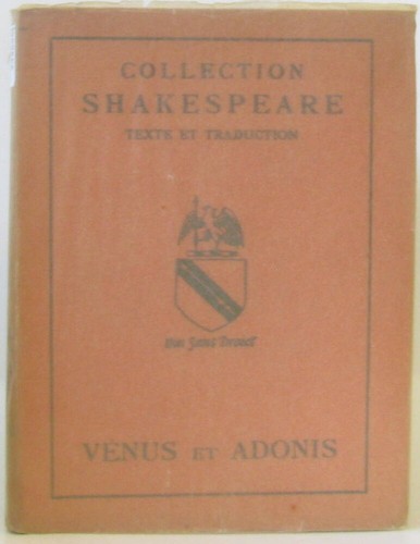 Vénus adonis shakespeare - vénus, et