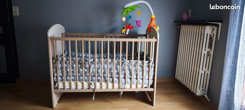 Lit bébé beige 120x60 - bébé,