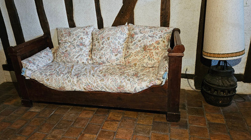 Banquette ancienne bois - en, lit