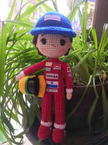 Ayrton senna poupée crochet - senna,