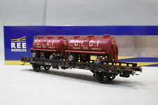 REE - WAGON UFR Biporteur citernes CECI SNCF ep. III réf. WB-614 Neuf HO 1/87