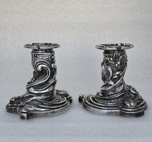 Paire bougeoirs toilette louis - paire,