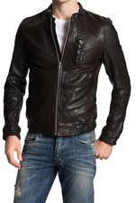 Blouson moto motard en cuir