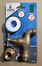 KIT ROBINET LAITON POUR TRAVERSE DE CUVE A EAU PVC MARQUE BOUTTE