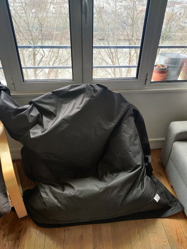Beanbag pouf géant - beanbag, noir