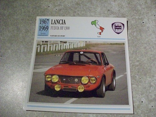 Carte fiche auto lancia - carte,