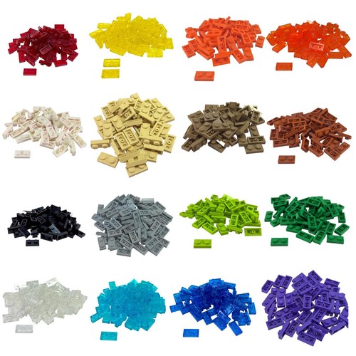 Plaque lego 1x2 couleurs - plaque,