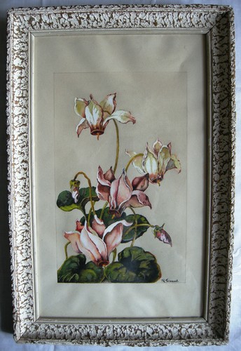 Aquarelle bouquet cyclamen par - cyclamen,