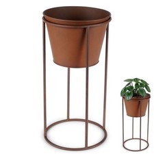 Cache-pot en métal sur pied