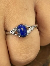 Bague réglable en laiton et lapis-lazuli – Harmonie & Inspiration