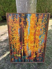 tableau huile sur toile signé Bercier intitulé les 4 Saisons « l’automne »