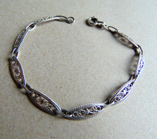 Ancien Bracelet argent maille filigranée