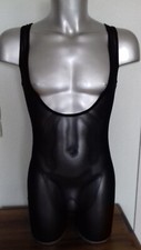 Body homme voile élastique transparent noir taille M