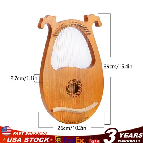 Lyre harp mahogany body - lyre,