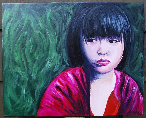 Vtg portrait asian girl - portrait,