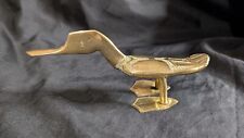 Statuette Canard Laiton Massif Sculpture artisanale, Bec Spatule atypique