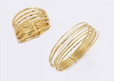 Dolly-Bijoux Parure 3 en 2 PC Semainier Sculté Diamantée Plaqué Or 18K 5 Microns