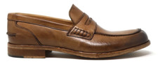 EXTON 9918 Mocassins Slip-On Chaussures À Enfiler Homme Cuir Souple Camel