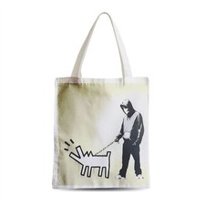 Sac en Tissu Banksy Choose Your Weapon Chien Aboie Tag Art Peinture Mural Rue
