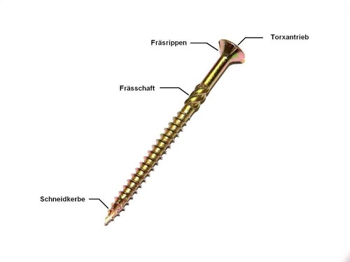Vis bois torx jaune - jaune, x