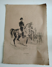 ANCIENNE GRAVURE XIXème ECOLE IMPERIALE DE CAVALERIE DE SAUMUR PAR LALAISSE
