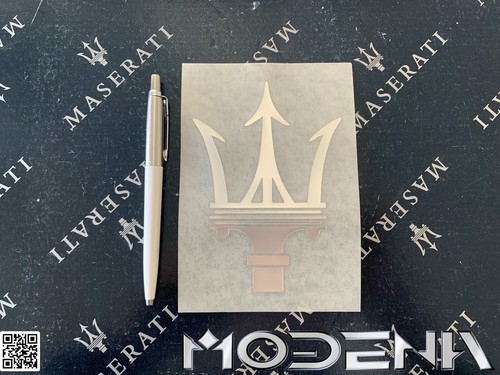 Emblème argent maserati - emblème,