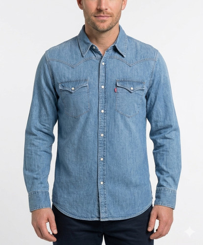 Chemise vintage jean - vintage,