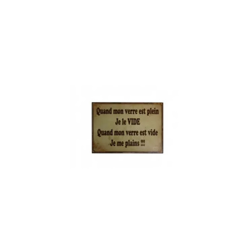 Plaque métal humour alcool